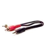 3.5MM STEREO MALE TO 2 RCA MALES 6" Y CABLE