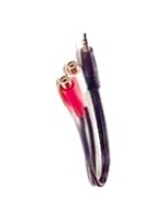 3.5MM STEREO MALE TO 2 X RCA FEMALES 6" Y CABLE