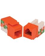 MILESTEK KEYSTONE CAT5E RJ45 110 JACK ORANGE