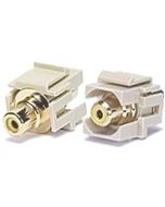 MILESTEK KEYSTONE YELLOW RCA TO RCA JACK IVORY