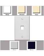 QUICKPORT 1 PORT WALL PLATE GRAY