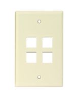 QUICKPORT 4 PORT WALL PLATE LIGHT ALMOND