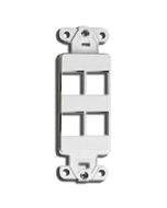 QUICKPORT DECORA 4 PORT INSERT WHITE