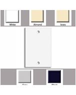 SINGLE GANG BLANK WALL PLATE WHITE