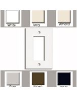 SINGLE GANG DECORA WALL PLATE ALMOND