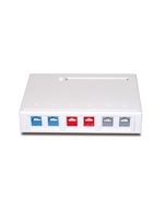 SURFACE MOUNT BOX IVORY 6 PORT