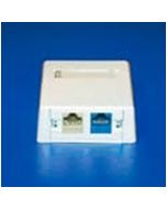 SURFACE MOUNT BOX WHITE 2 PORT