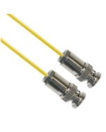 TRB 3-Slot Plug to TRB 3-Slot Plug 50 Ohm 0.156 O.D. Yellow jacket 12-inch Triax Cable