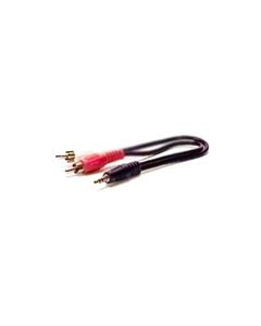 3.5MM STEREO MALE TO 2 RCA MALES 6" Y CABLE