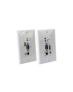 VGA OVER CAT5E/CAT6 EXTENDER WALL PLATE (ACTIVE)