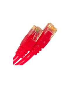 CAT5E 350MHZ ETHERNET PATCH CORD RED 1 FT SB