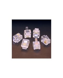 PLUG RJ11 4C SOLID/STRANDED