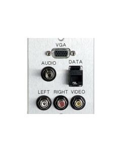 1 GANG VGA 3.5 AUDIO RJ45 3RCA ALUMINUM PLATE