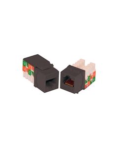 MILESTEK KEYSTONE CAT6 RJ45 110 JACK BLACK