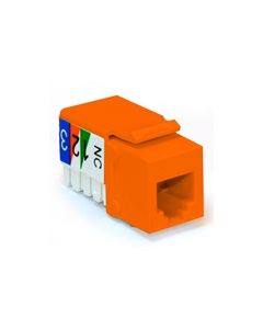 MILESTEK KEYSTONE RJ11 110 JACK ORANGE