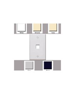 QUICKPORT 1 PORT WALL PLATE IVORY