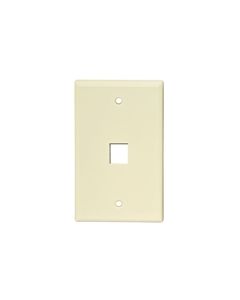 QUICKPORT 1 PORT WALLPLATE LIGHT ALMOND