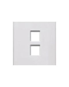 QUICKPORT 2 PORT WALL PLATE IVORY