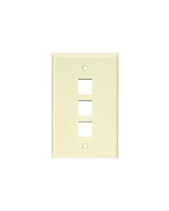 QUICKPORT 3 PORT WALL PLATE LIGHT ALMOND