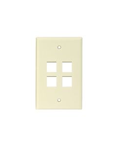 QUICKPORT 4 PORT WALL PLATE LIGHT ALMOND