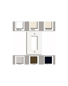 SINGLE GANG DECORA WALL PLATE ALMOND