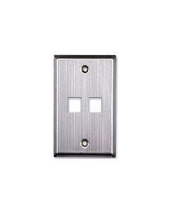 SS 1-GANG 2-PORT WALL PLATE