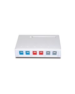 SURFACE MOUNT BOX 4 PORT IVORY