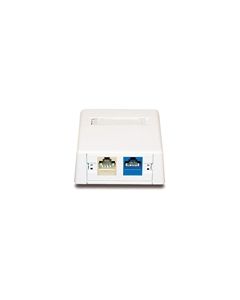 SURFACE MOUNT BOX IVORY 2 PORT