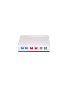 SURFACE MOUNT BOX IVORY 6 PORT