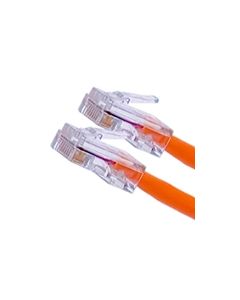 CORD CAT5E STRN ORANGE T568B 1 FT NB