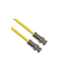 TRB Plug 3-Slot Male to TRB Plug 3-Slot Male 75 Ohm Triaxial cable Yellow jacket 0.245" O.D. 12-inch Cable Assembly