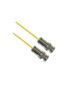 TRB Plug 3-Slot Male to TRB Plug 3-Slot Male 75 Ohm Triaxial cable Yellow jacket 12-inch Triax Cable Assembly