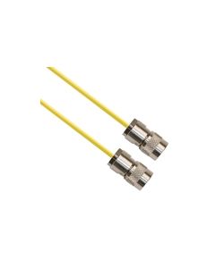 TRS Plug 3-Slot Male to TRS Plug 3-Slot Male 75 Ohm 0.189" O.D. Triaxial cable Yellow jacket Triax Cable Assembly 12-inch