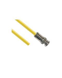 TRB Plug 3-Slot Male to Blunt end 50 Ohm Triaxial cable Yellow jacket .245 O.D.; 12-inch Triaxial Cable Assembly