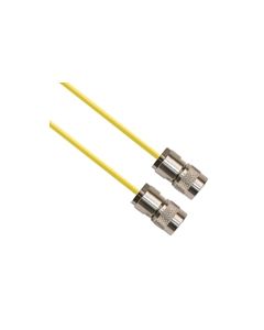 TRS Plug 3-Slot Male to TRS Plug 3-Slot Male 50 Ohm 0.156 O.D. Yellow jacket 12-inch Triax Cable 