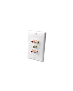 COMPONENT VIDEO (RGB) STEREO LEFT/RIGHT AUDIO DECORA FEEDTHRU WALL PLATE