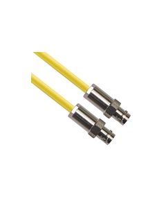 CJ70-7 TRB Jack 3-Lug Female to CJ70-7 TRB Jack 3-Lug Female 50 Ohm TRC-50-2 Triaxial cable Yellow jacket 24-inch Triax Cable Assembly