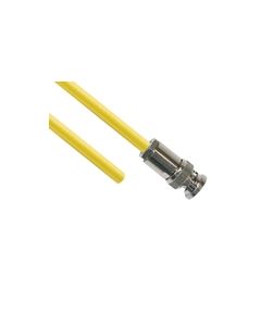 TRB Plug 3-Slot Male to Blunt 75 Ohm 0.245" O.D. Triaxial cable Yellow jacket 48-inch Cable Assembly