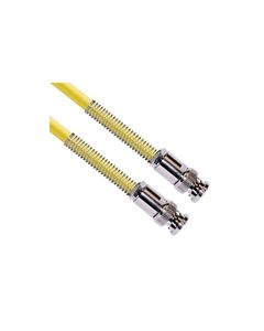 PL75-7 TRB Plug 3-Slot Male to PL75-7 TRB Plug 3-Slot Male 75 Ohm TRC-75-2 Triaxial cable Yellow jacket 24-inch Triax Cable Assembly w/ Bend reliefs