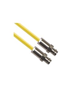 CJ70-7 TRB Jack 3-Lug Female to CJ70-7 TRB Jack 3-Lug Female 75 Ohm TRC-75-2 Triaxial cable Yellow jacket 24-inch Triax Cable Assembly