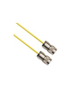 TRS Plug 3-Slot Male to TRS Plug 3-Slot Male 75 Ohm 0.189" O.D. Triaxial cable Yellow jacket Triax Cable Assembly 36-inch