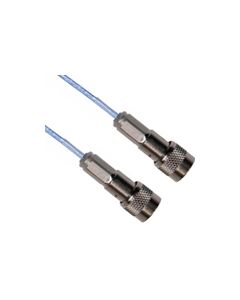 TRS SUBMINIATURE 4-SLOT FULL CRIMP PLUG TO TRS SUBMINIATURE 4-SLOT FULL CRIMP PLUG  M17/176-00002 .129 O.D. CABLE   