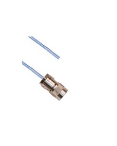 TTM SUBMINIATURE THREADED SOLDER/CLAMP PLUG TO BLUNT M17/176-00002 .129 O.D. CABLE