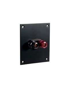 Universal Sub-Panel Black, with Binding Post Pair, Red/Black