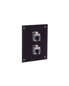 Universal Sub-Panel, 2 Shielded Category 6 Couplers, RJ45 Straight Thru