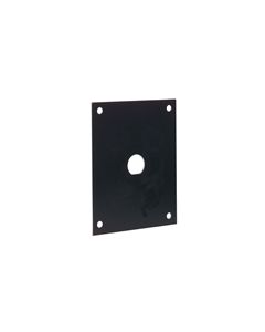 Universal Steel Sub-Panel with One 0.5" D-Hole, Black