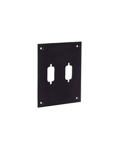 Universal Steel Sub-Panel with Two DB9/HD15 holes