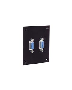 Universal Sub-Panel, 2 DB9 Feed-Thru Adapters