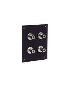 Universal Sub-Panel, Quad 3.5mm Stereo Audio Female Couplers