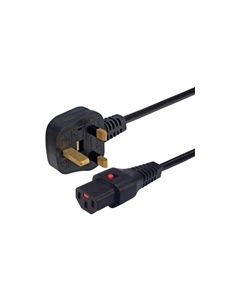 MilesTek Locking C13 to BS1363 Power Cord 2 meters